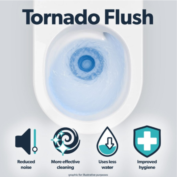 Wall Hung Toilet with Soft Close Seat, Black Glass Sensor Flush Plate, 1168mm Frame & Cistern - Albi