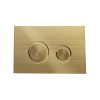 Wall Hung Rimless Toilet with Soft Close Seat, Brushed Brass Mechanical Flush Plate, 1168mm Frame & Cistern – Palma
