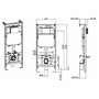 Wall Hung Toilet with Soft Close Seat, Mechanical Brushed Brass Flush Plate, 1168mm Frame & Cistern - Albi