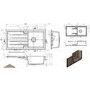 Large Single Bowl White Inset Granite Composite Kitchen Sink with Reversible Drainer - Enza Alice
