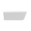 Freestanding Shower Bath Single Ended Left Hand Corner with Chrome Bath Screen 1650 x 800mm - Amaro