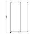 Freestanding Single Ended Left Hand Corner Shower Bath with Chrome Sliding Bath Screen 1650 x 800mm - Amaro