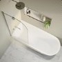 Freestanding Shower Bath Single Ended Left Hand Corner with Chrome Bath Screen 1800 x 800mm - Amaro