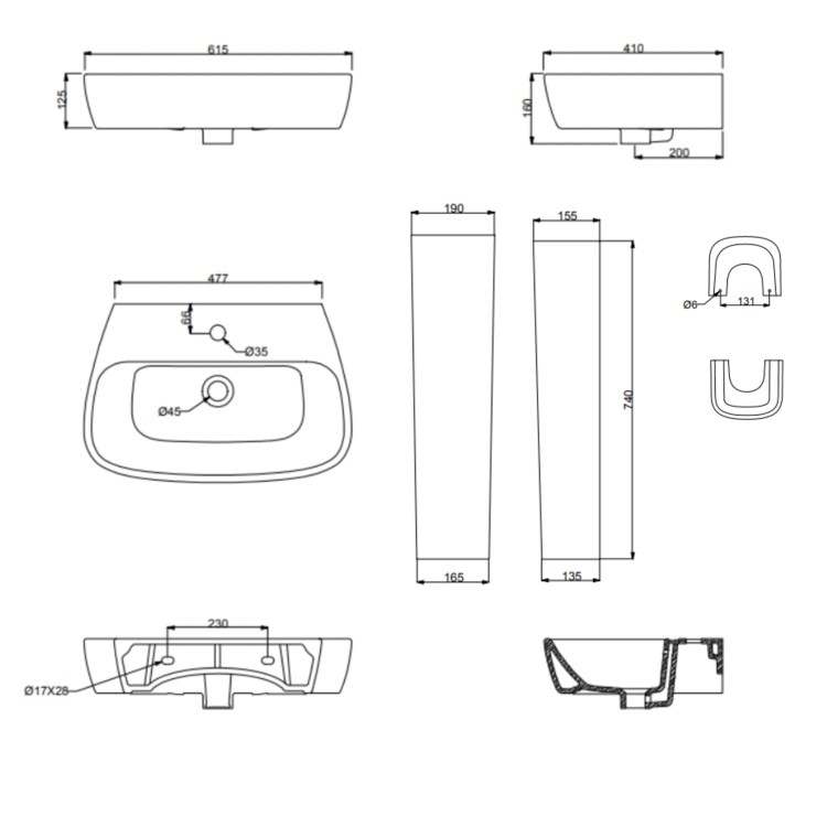 Chrome Freestanding Right Hand Shower Bath Suite with Toilet and Basin - Amaro