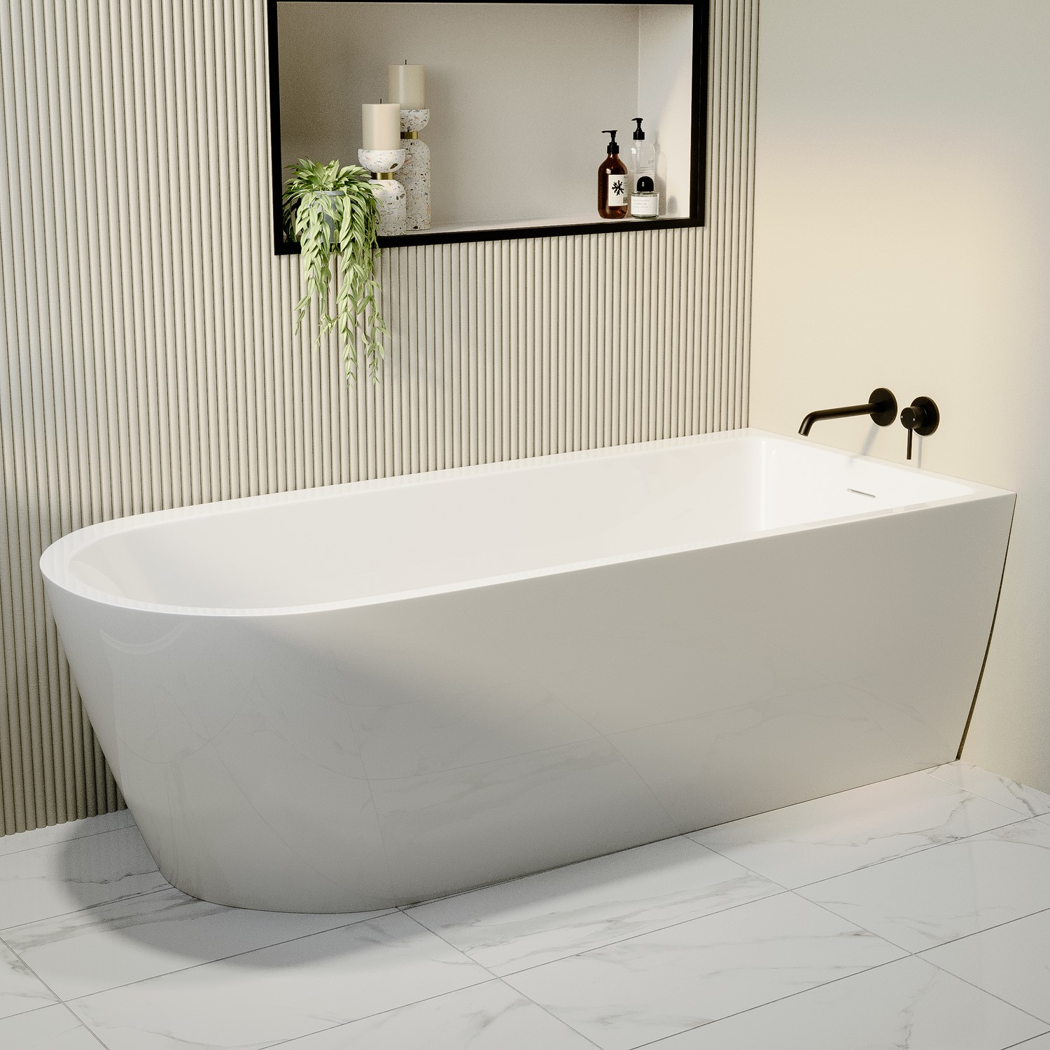 Freestanding Single Ended Right Hand Corner Bath 1800 x 800mm
