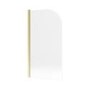Freestanding Shower Bath Single Ended Left Hand Corner with Brass Bath Screen 1500 x 740mm - Kona