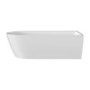 Freestanding Shower Bath Single Ended Right Hand Corner with Brass Bath Screen 1800 x 800mm - Amaro
