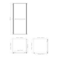 900x900mm Brushed Brass Square Sliding In-Fold Shower Enclosure 6mm Glass - Apollo