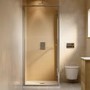 800x800mm Chrome In-Fold Sliding Shower Enclosure 6mm Glass - Apollo