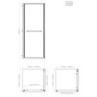 800x800mm Chrome In-Fold Sliding Shower Enclosure 6mm Glass - Apollo
