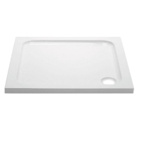 800x800mm Square Shower Tray 45mm - White Acrylic Stone Resin - Pearl