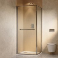 900x900mm Chrome In-Fold Sliding Shower Enclosure 6mm Glass - Apollo