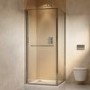 900x900mm Chrome In-Fold Sliding Shower Enclosure 6mm Glass - Apollo