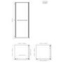 800x800mm Black In-Fold Sliding Shower Enclosure 6mm Glass - Apollo