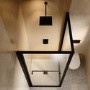 900x900mm Black In-Fold Sliding Shower Enclosure 6mm Glass - Apollo