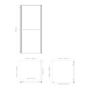 900x900mm Black In-Fold Sliding Shower Enclosure 6mm Glass and Low Profile Shower Tray  - Apollo
