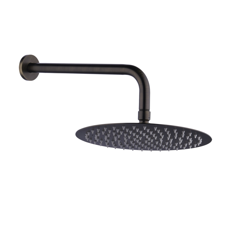 Antique Brass 2 Outlet Wall Mounted Thermostatic Mixer Shower Set with Integrated Hand Shower - Arissa