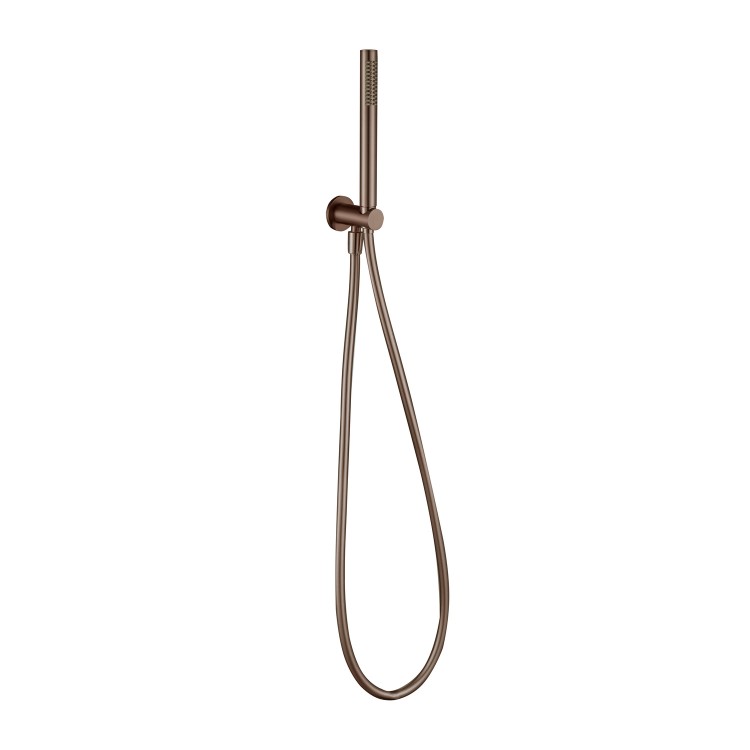 Brushed Bronze 2 Outlet Wall Mounted Thermostatic Mixer Shower Set with Hand Shower - Arissa