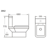 Square Close Coupled Toilet with Soft Close Seat