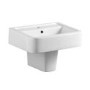 Modern Square Toilet and Basin Bathroom Suite with Wall Mount Sink