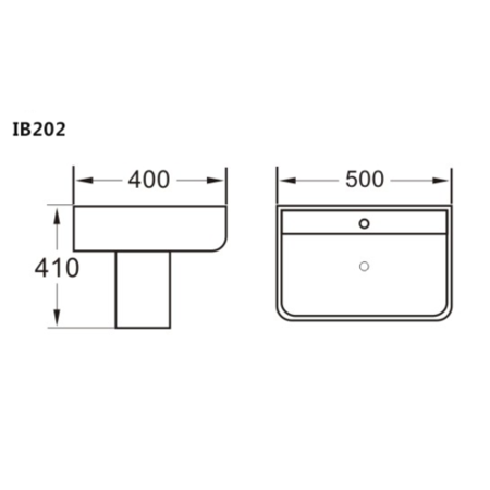 Modern Square Toilet and Basin Bathroom Suite with Wall Mount Sink