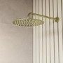 Brushed Brass Single Outlet Wall Mounted Thermostatic Mixer Shower Set - Arissa