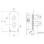 Brushed Brass Single Outlet Wall Mounted Thermostatic Mixer Shower Set - Arissa