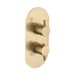 Brushed Brass 1 Outlet Concealed Thermostatic Shower Valve with Dual Control - Arissa