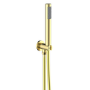 ONLY OPENED - Brushed Brass 2 Outlet Thermostatic Bath Mixer Shower Set With Hand Shower and Bath Filler Spout - Arissa