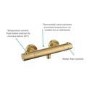 Brushed Brass Thermostatic Mixer Shower Set with Hand Shower  - Arissa
