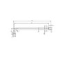 Brushed Brass 2 Outlet Thermostatic Bath Mixer Shower Set With 250mm Wall Mounted Shower Head and Bath Filler Spout - Arissa