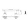 Brass Bathroom Grab Rails Set of 6 - Arissa