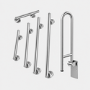 Chrome Bathroom Grab Rails Set of 6 - Arissa