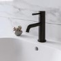 Black Round Bottle Trap and Cloakroom Basin Tap Set - Arissa