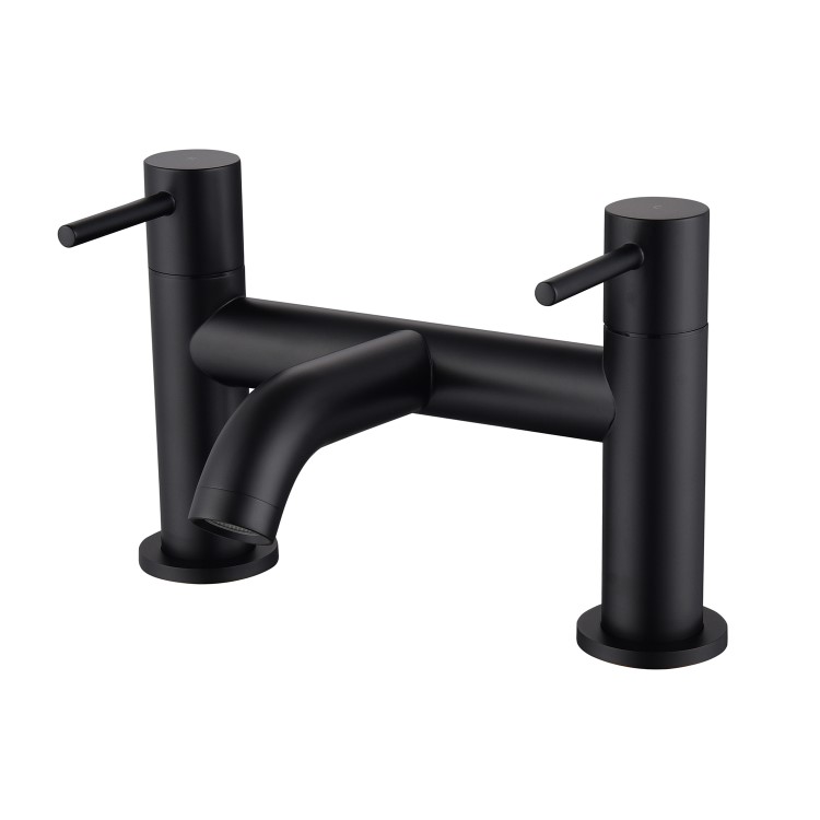GRADE A1 - Black Bath Mixer Tap - Arissa