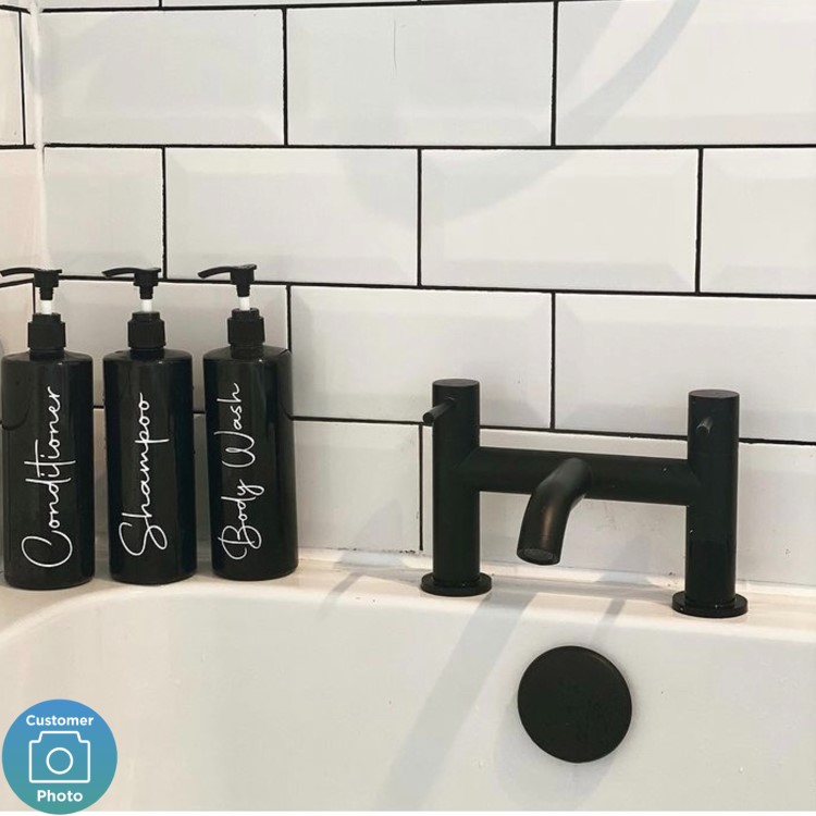 GRADE A1 - Black Bath Mixer Tap - Arissa