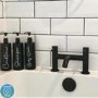 GRADE A1 - Black Bath Mixer Tap - Arissa