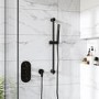 Black Single Outlet Thermostatic Mixer Shower Set with Hand Shower - Arissa