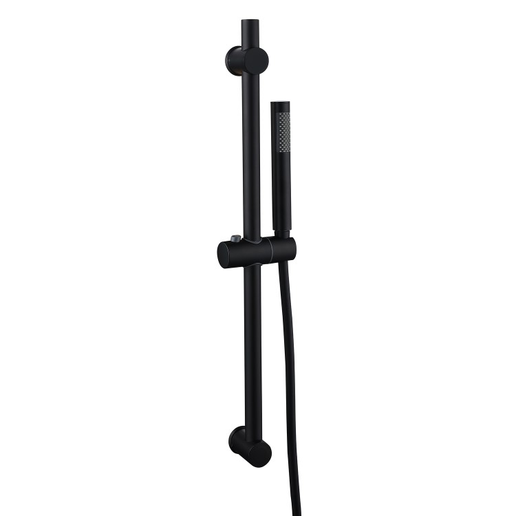 Black 1 Outlet Thermostatic Mixer Shower Set with Hand Shower - Arissa