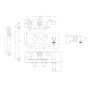 Black 2 Outlet Thermostatic Mixer Shower Set With 250mm Wall Mounted Shower Head and Hand Shower - Arissa