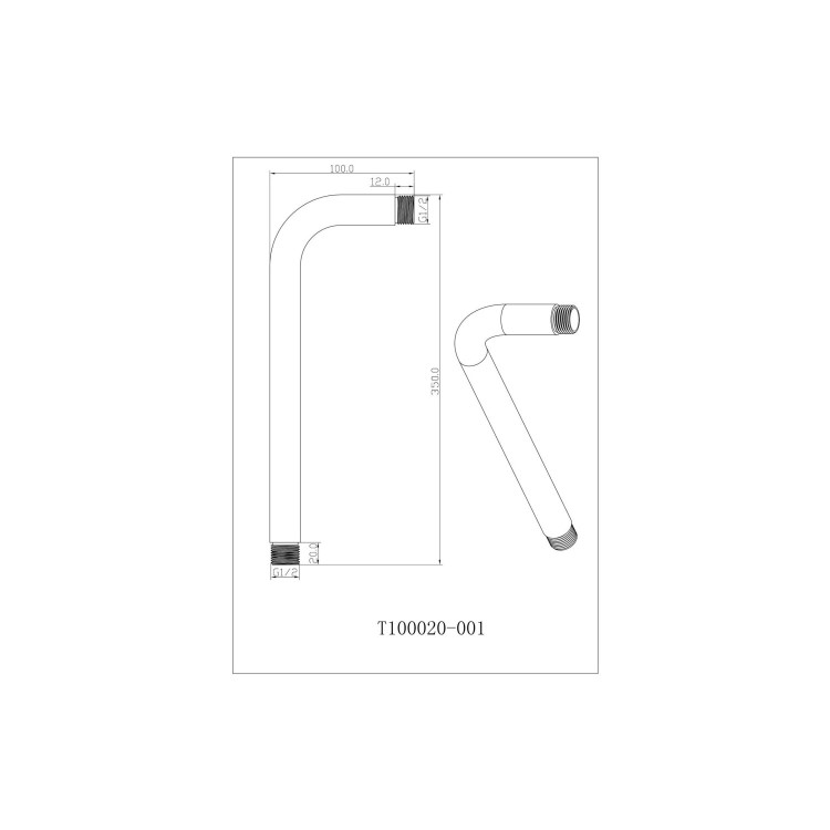 Black 250mm Slim Round Shower Head and Wall Arm - Arissa