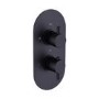 ONLY OPENED - Black 2 Outlet Concealed Thermostatic Shower Valve with Dual Control - Arissa