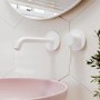 GRADE A1 - White Wall Mounted Basin Mixer Tap - Arissa