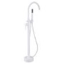 White Freestanding Bath Shower Mixer Tap - Arissa