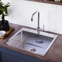 Aria Single Bowl & Elwood Chrome Kitchen Mixer Tap
