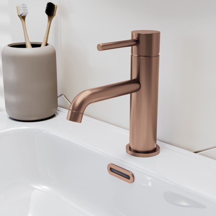 Bronze Round Bottle Trap and Cloakroom Basin Tap Set - Arissa