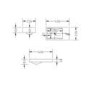 400mm Black Freestanding Cloakroom Vanity Unit with Basin and Black Handle - Ashford