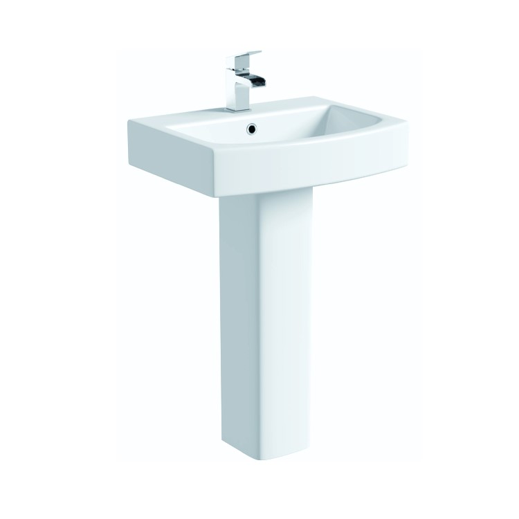 Modern Pedestal Basin 570mm - Ashford