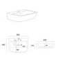 600mm Semi Pedestal Basin with 1 Tap Hole - Atlanta