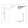 800mm Black Smoked Frosted Glass Shower Screen for Wet Room & Walk In Shower - Atlas
